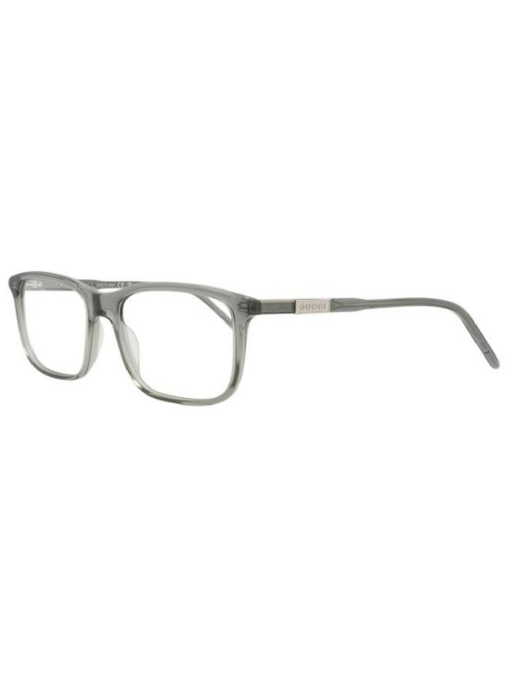 New Gucci Mens Square/Rectangle Grey Grey Transparent Fashion Designer Eyeglasse